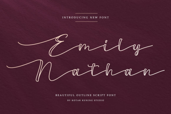 Emily Nathan: A Sweet and Cursive Script Font for Personalized Design