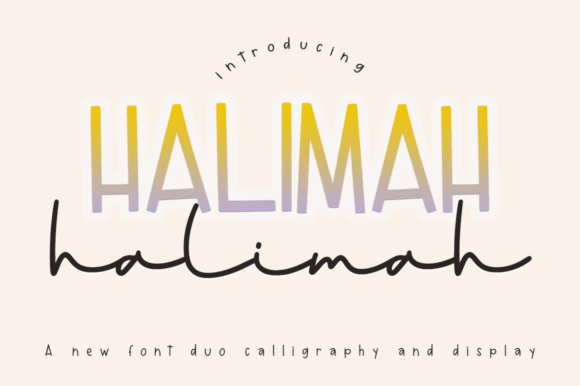 Halimah Script Font Duo