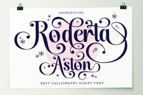 Roderta Aston: A Timeless Calligraphy Script Font for Modern Design