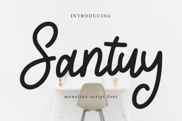 Santuy: A Stylish Monoline Script Font That Elevates Your Visual Identity