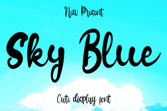 Sky Blue Script Font for Creative Expression
