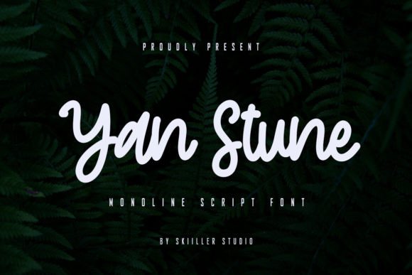 Yan Stune: A Stylish Monoline Script Font for Modern Design